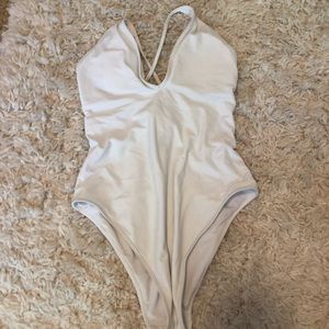 Aerie White One-Piece Bathing Suit